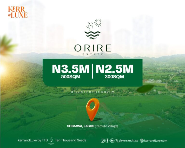 orire estate affordable lands
